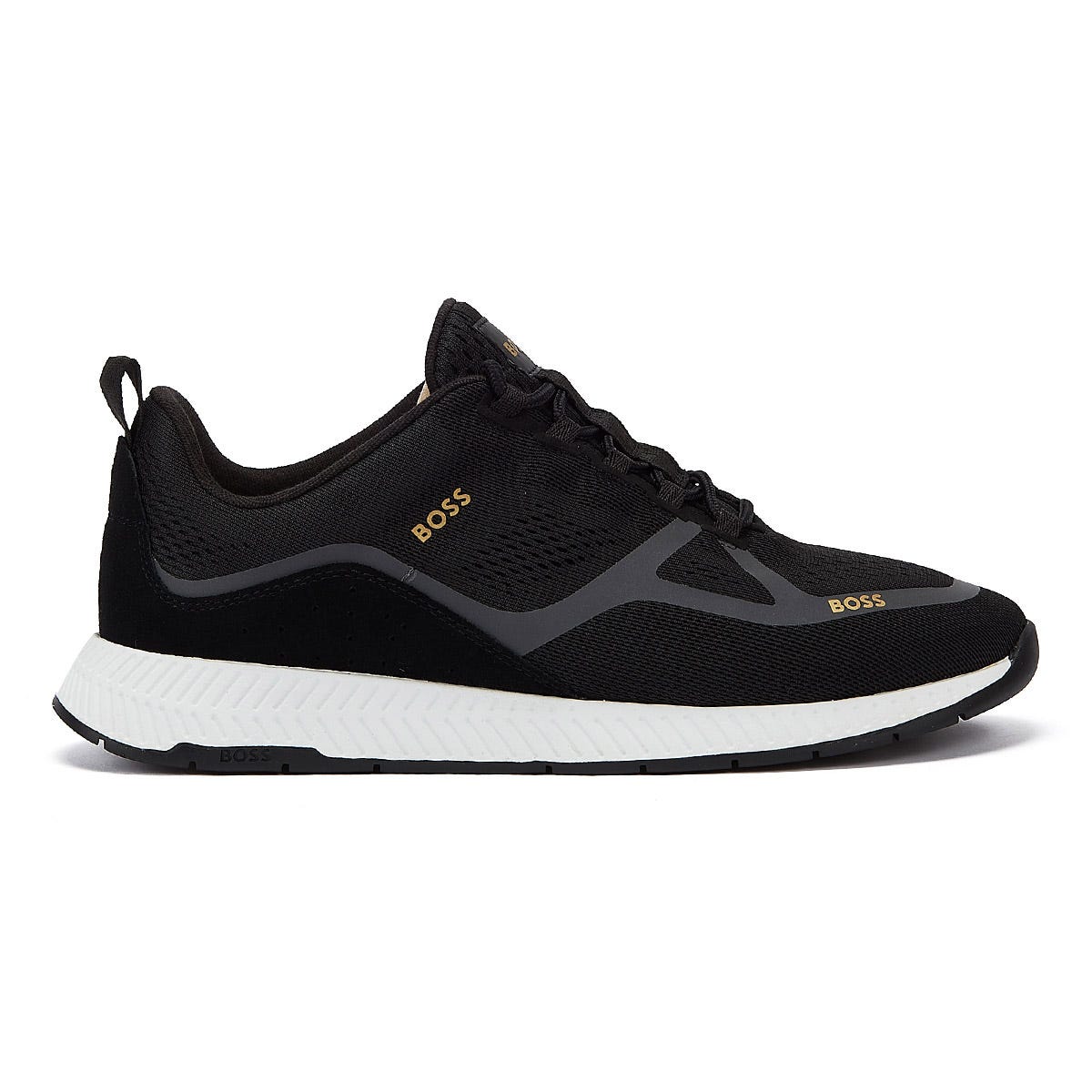 Boss Titanium Runn Mens Black Trainers
