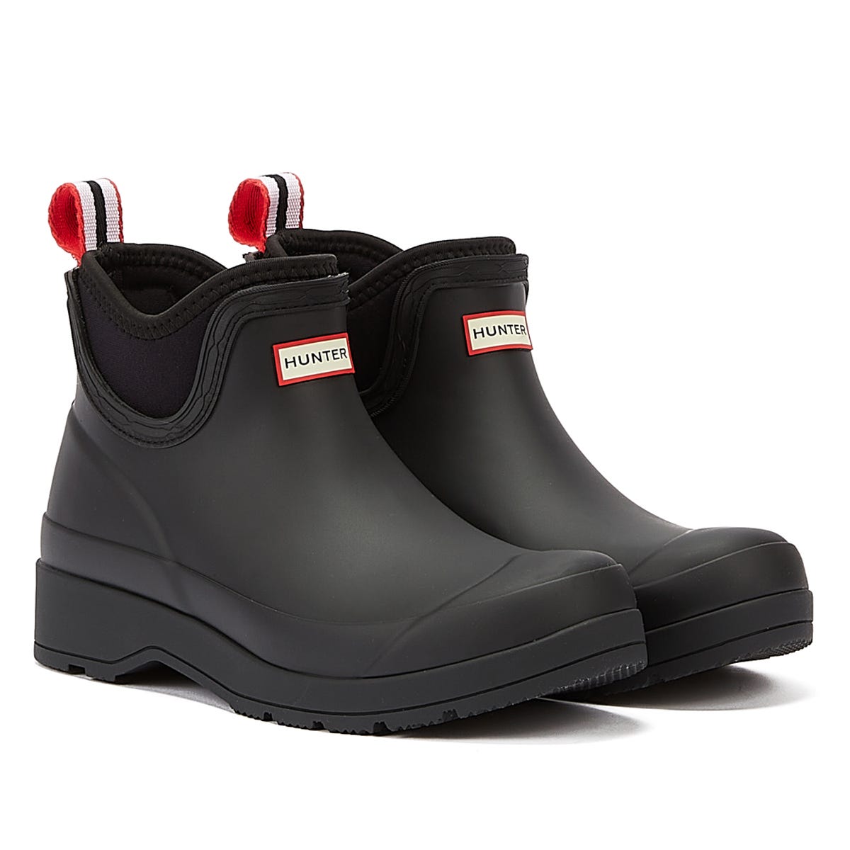 Hunter Play Chelsea Synthetic Womens Black Boots