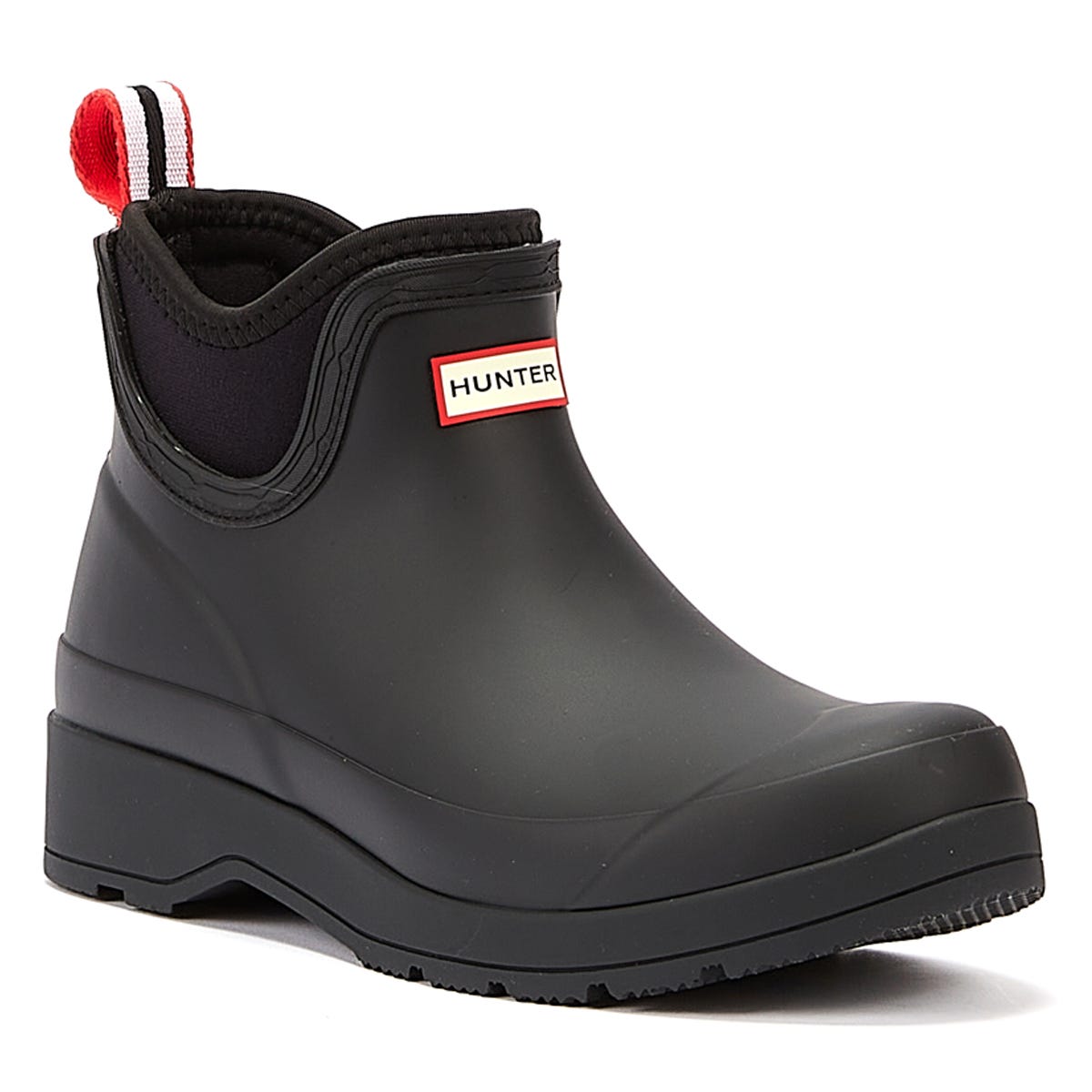 Hunter Play Chelsea Synthetic Womens Black Boots