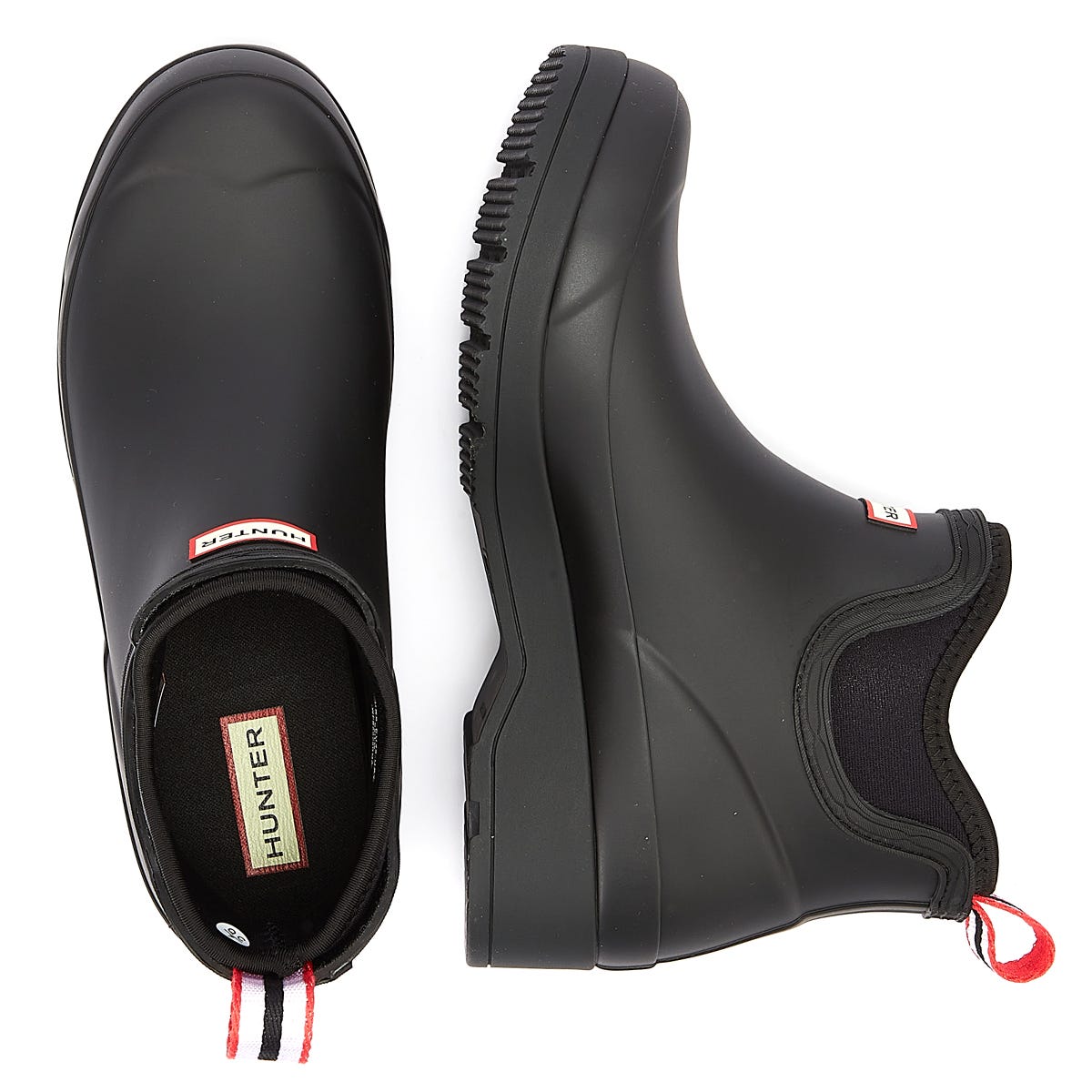 Hunter Play Chelsea Synthetic Womens Black Boots