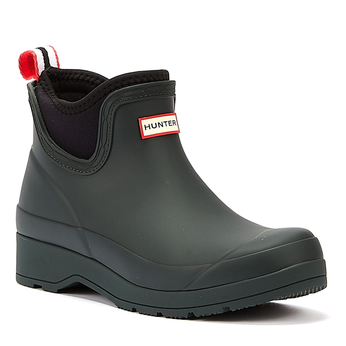 Hunter Play Chelsea Synthetic Womens Artic Moss Boots