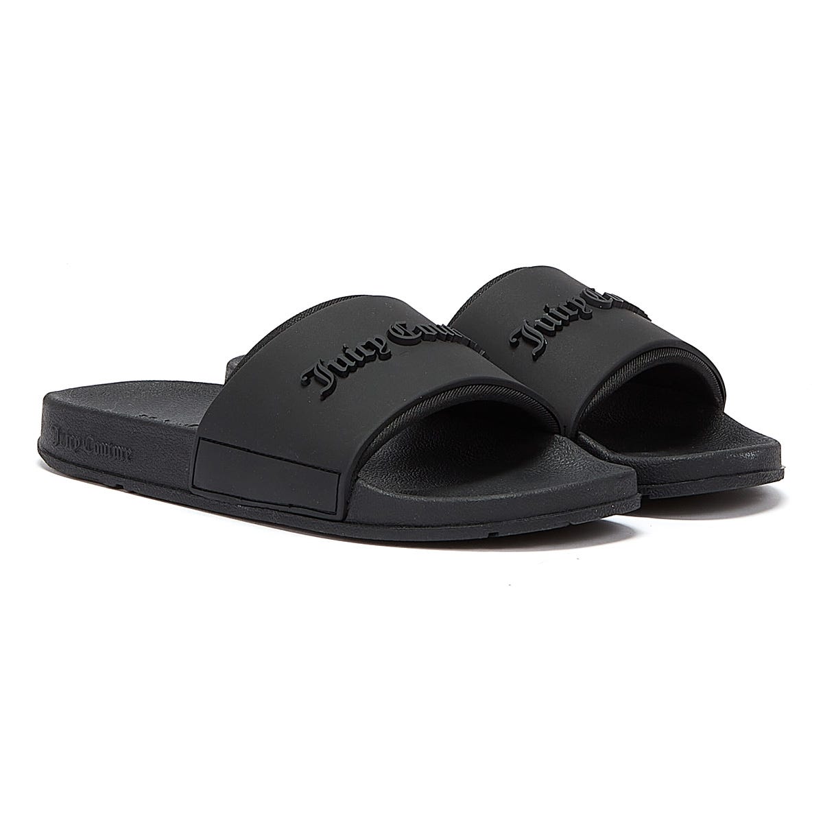 Juicy Couture Breanna Embossed Womens Black Slides