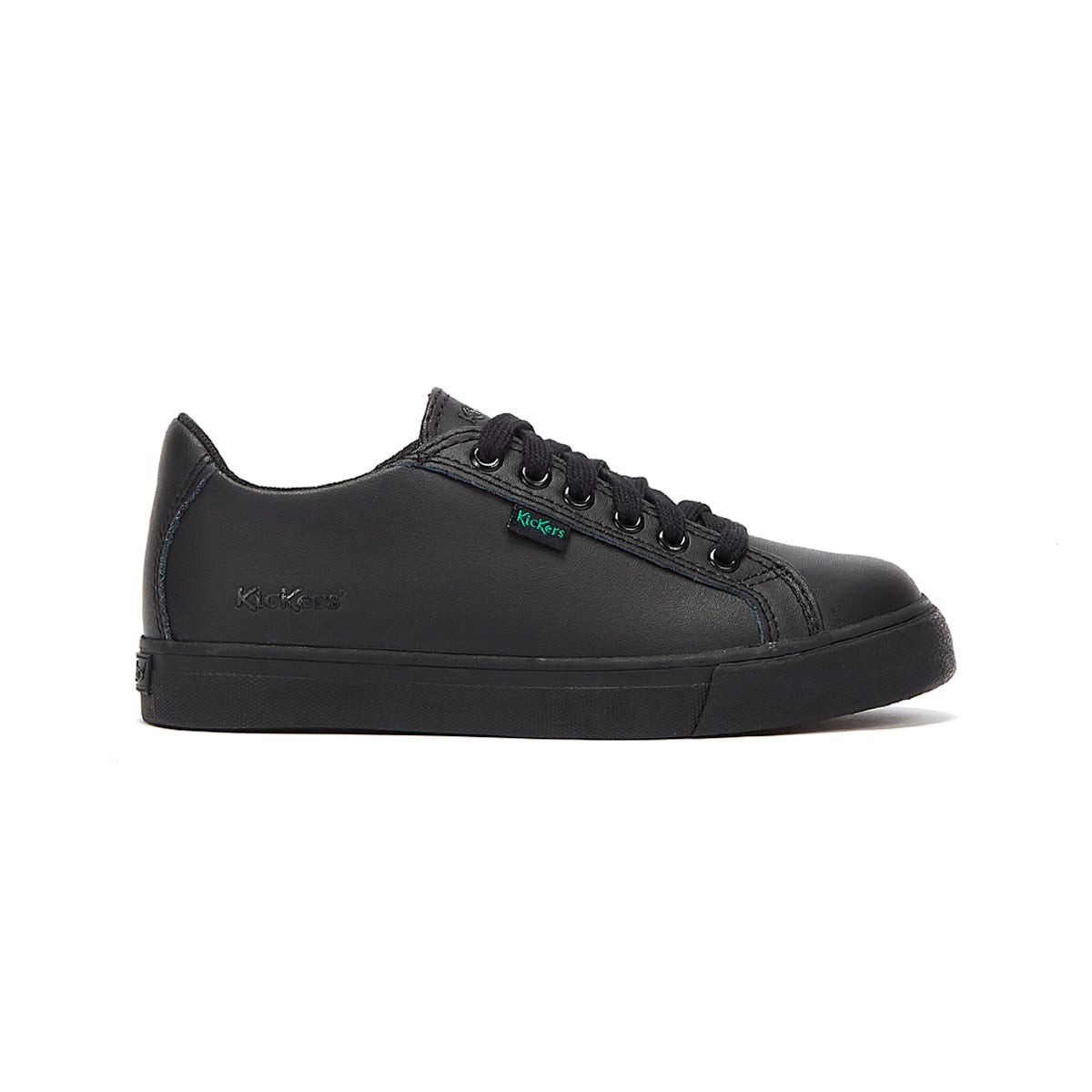 Kickers Tovni Lacer Leather Junior Black Trainers