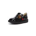 Kickers Infant Black Kick T Bar Patent Leather Shoes