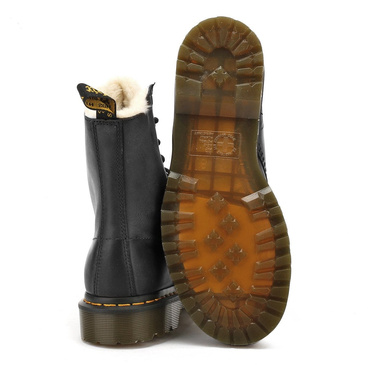 Dr. Martens Winterised Womens Black Burnished Wyoming Serena Boots