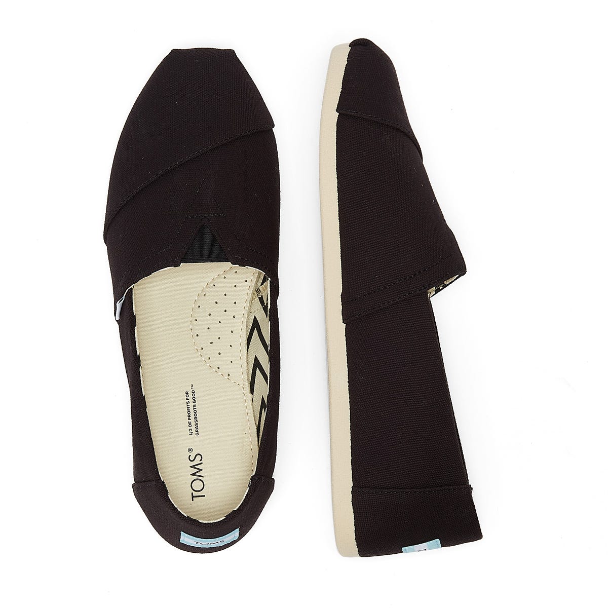 TOMS Alpargata Cotton Canvas Womens Black Espadrilles