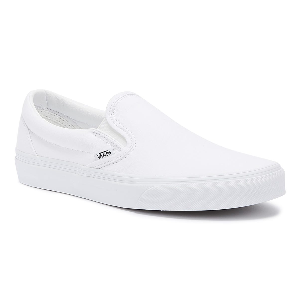 Vans Classic Slip on True White Canvas Trainers