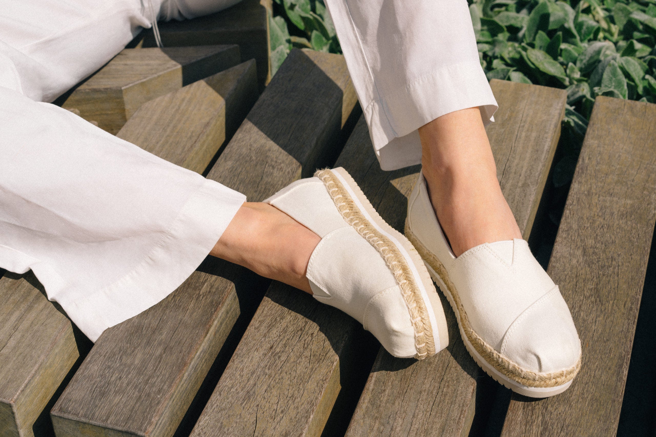 TOMS canvas espadrille campaign photography