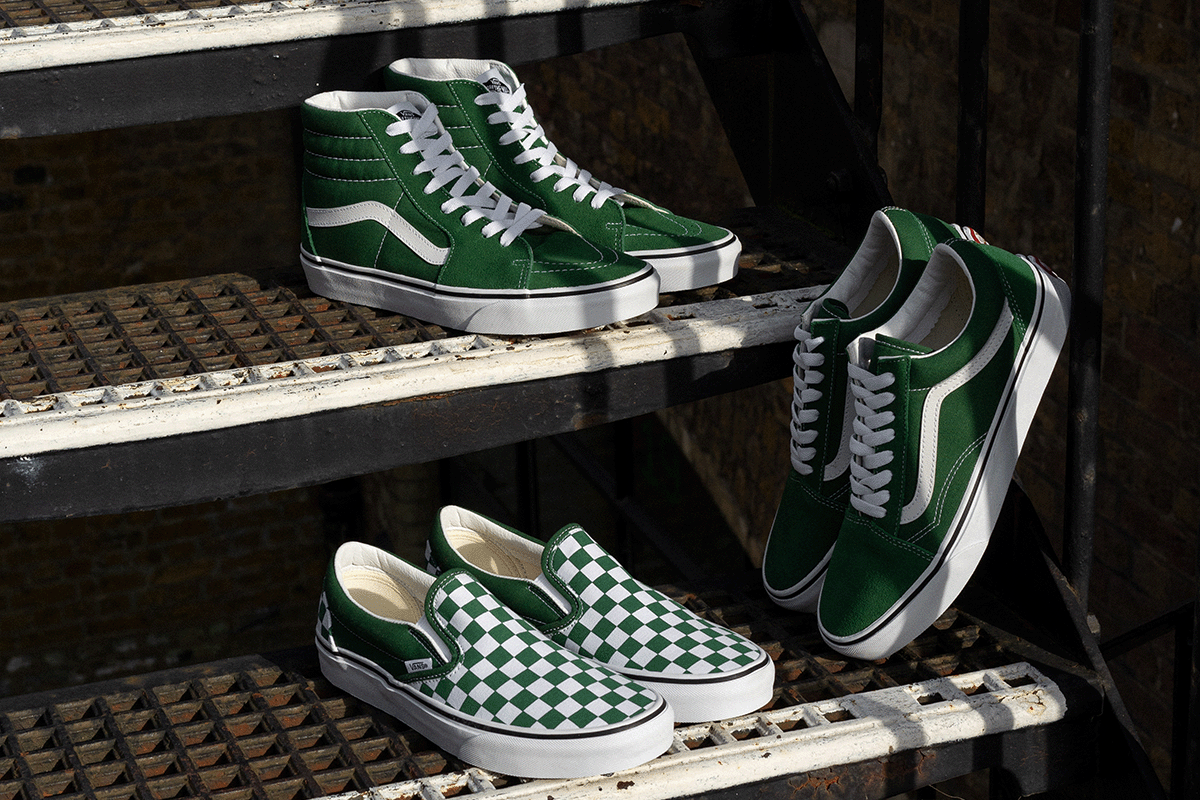 Vans slip 2025 ons green