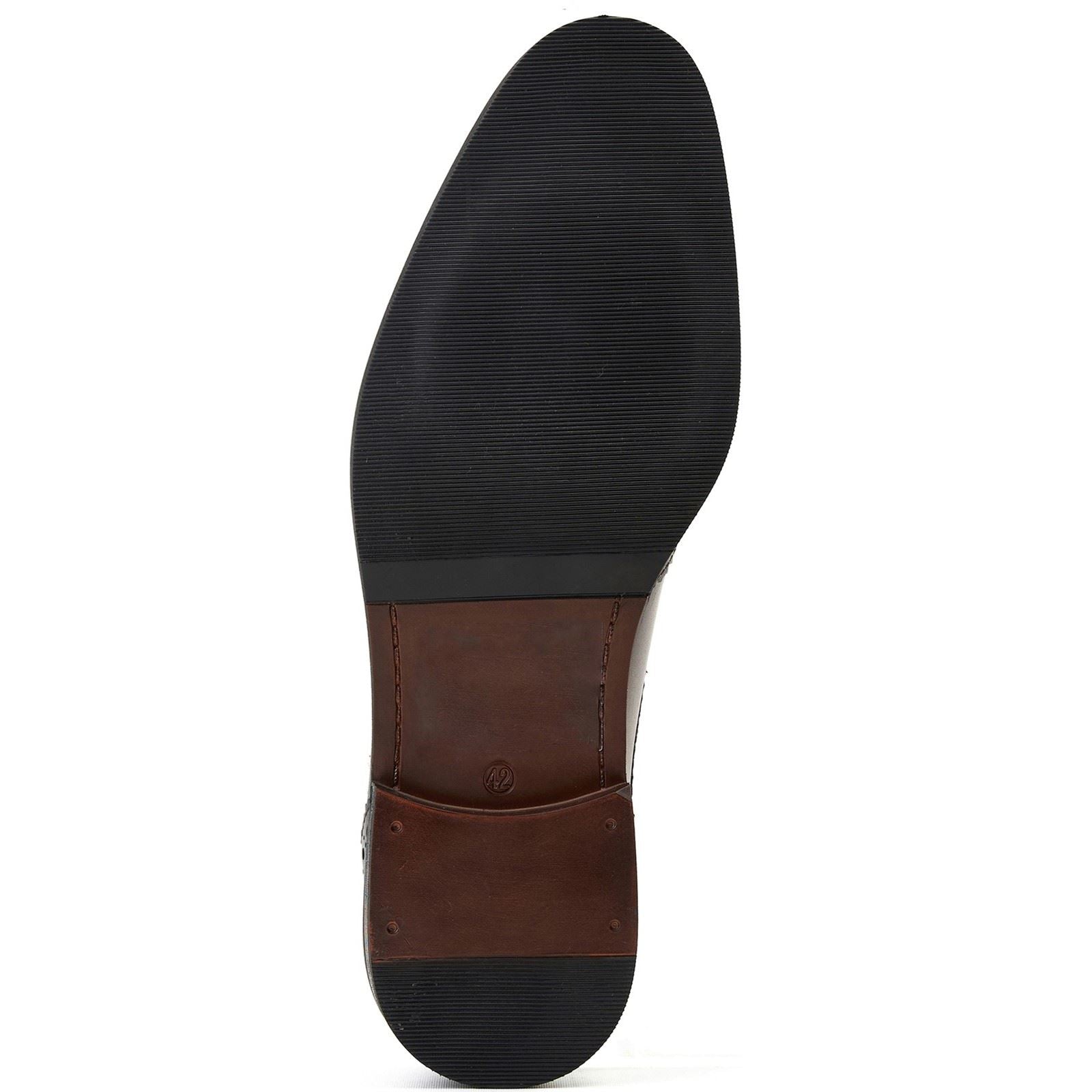 Base London Taper Leather Men's Brown Double Monk Shoes