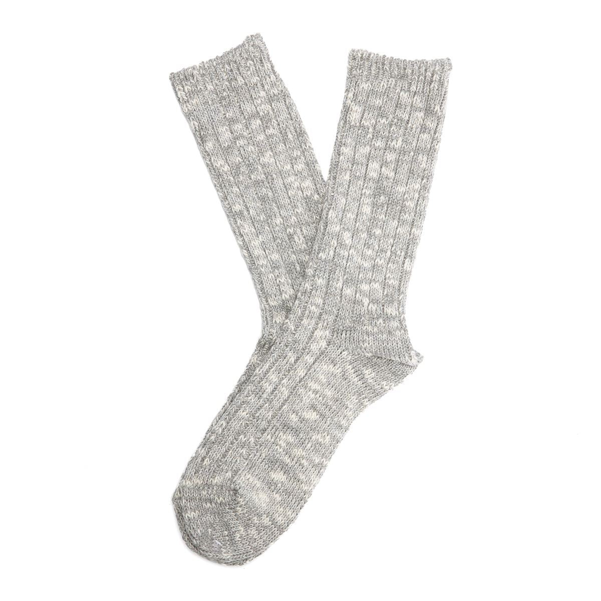 Anonymous Ism Lightweight Slub Crew Cotton Men's Grey Socks