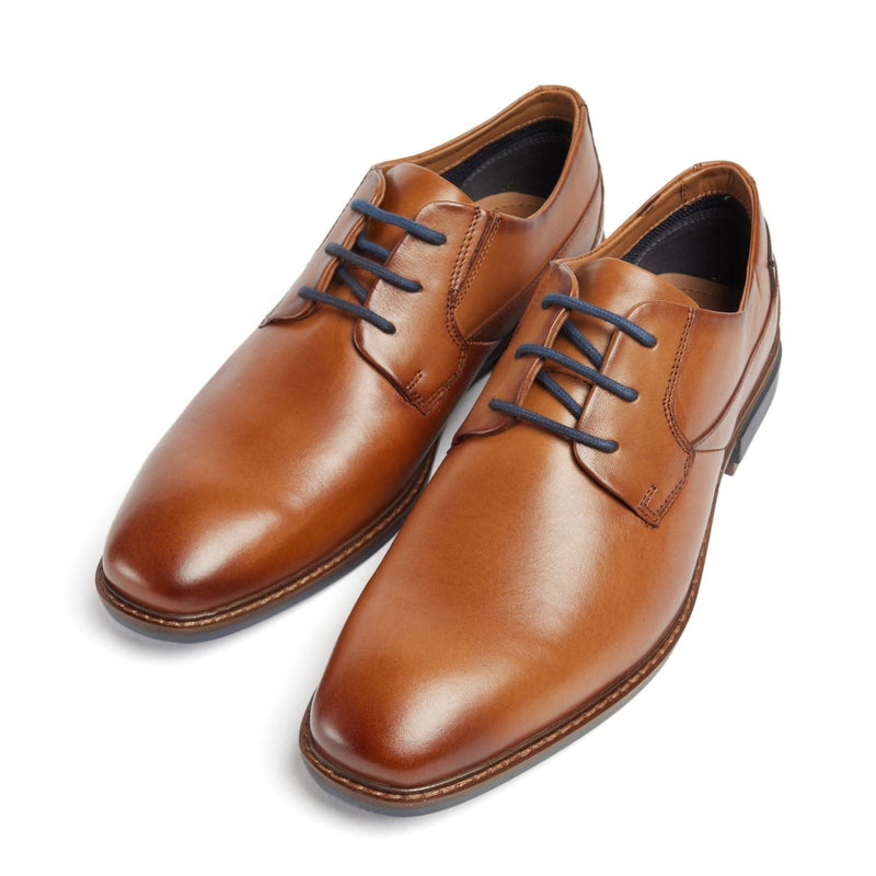 Pod Smyth Leather Men's Cognac Lace-Up Shoes