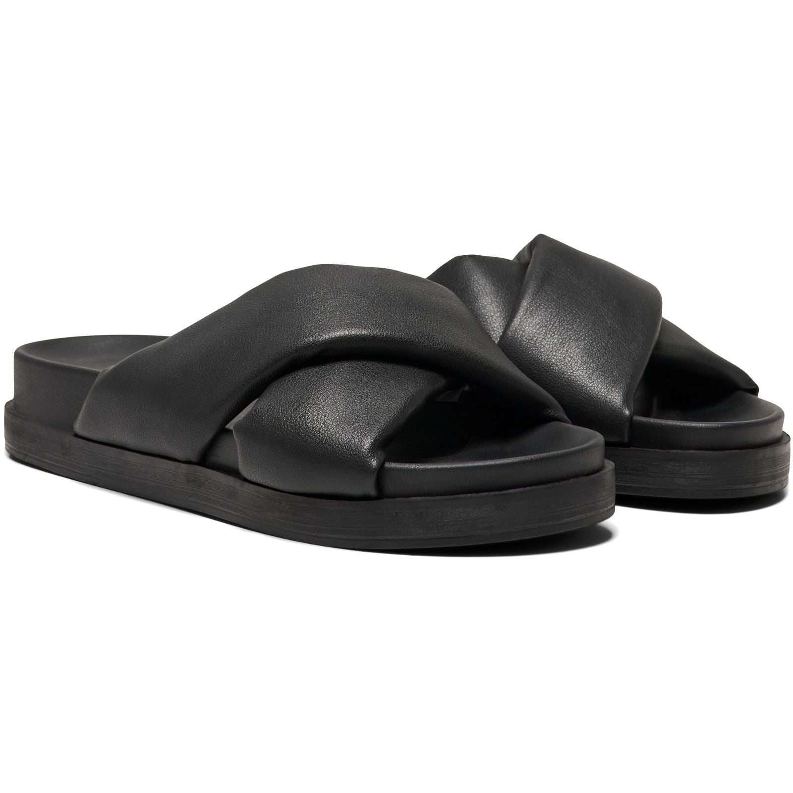 ONLY MINNIE-12 Synthetic Women's Black Mules