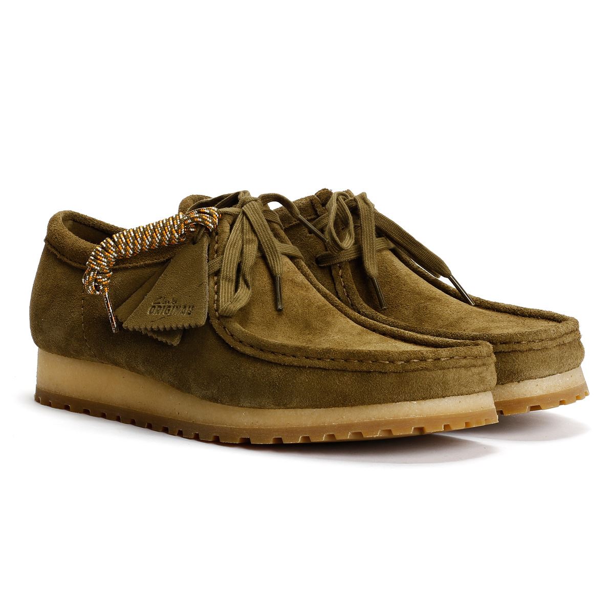 靴 CLARKS WALLABEE UK6.5 Clarks Wallabee GORE-TEX Khaki Green Suede 26177865 UK 4-13