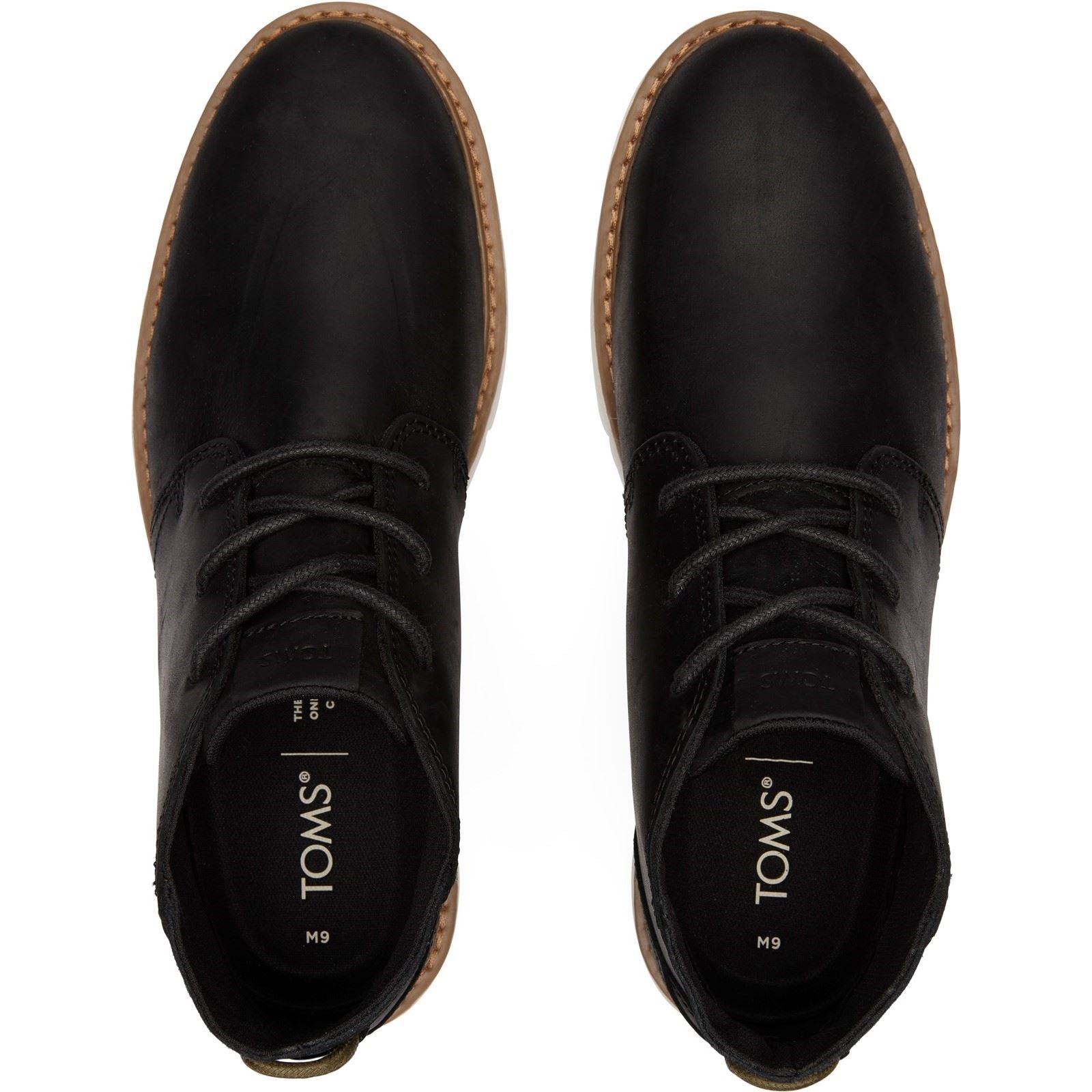 TOMS Navi Leather Men's Black Boots