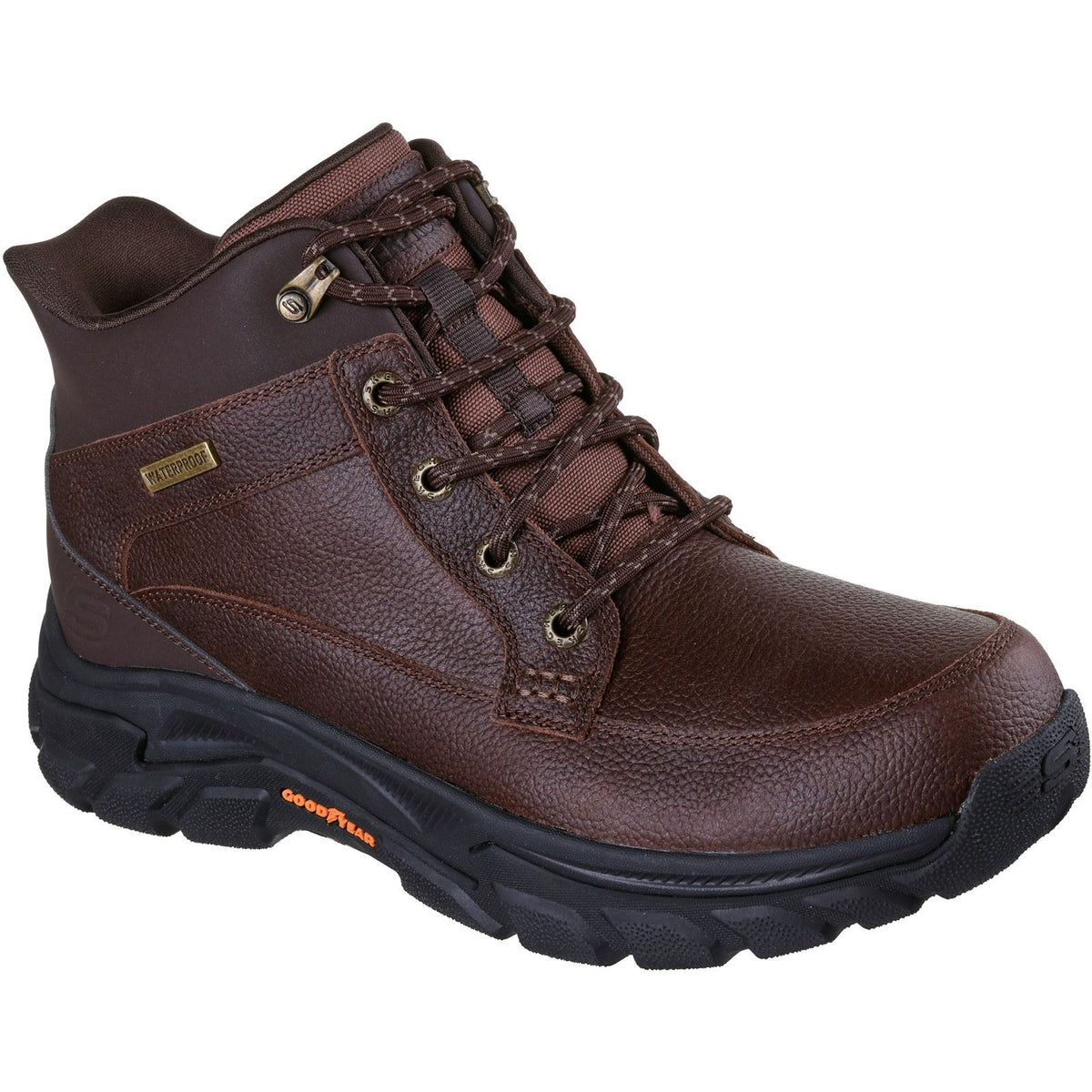 Skechers Respected 2.0 Orson Leather Men's Red Brown Ankle Boots