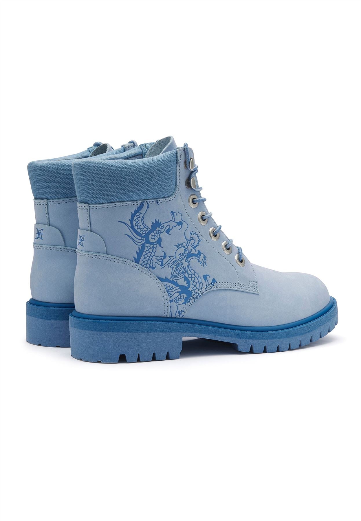 Ed Hardy Dancing Dragon Nubuck Women's Blue Boots