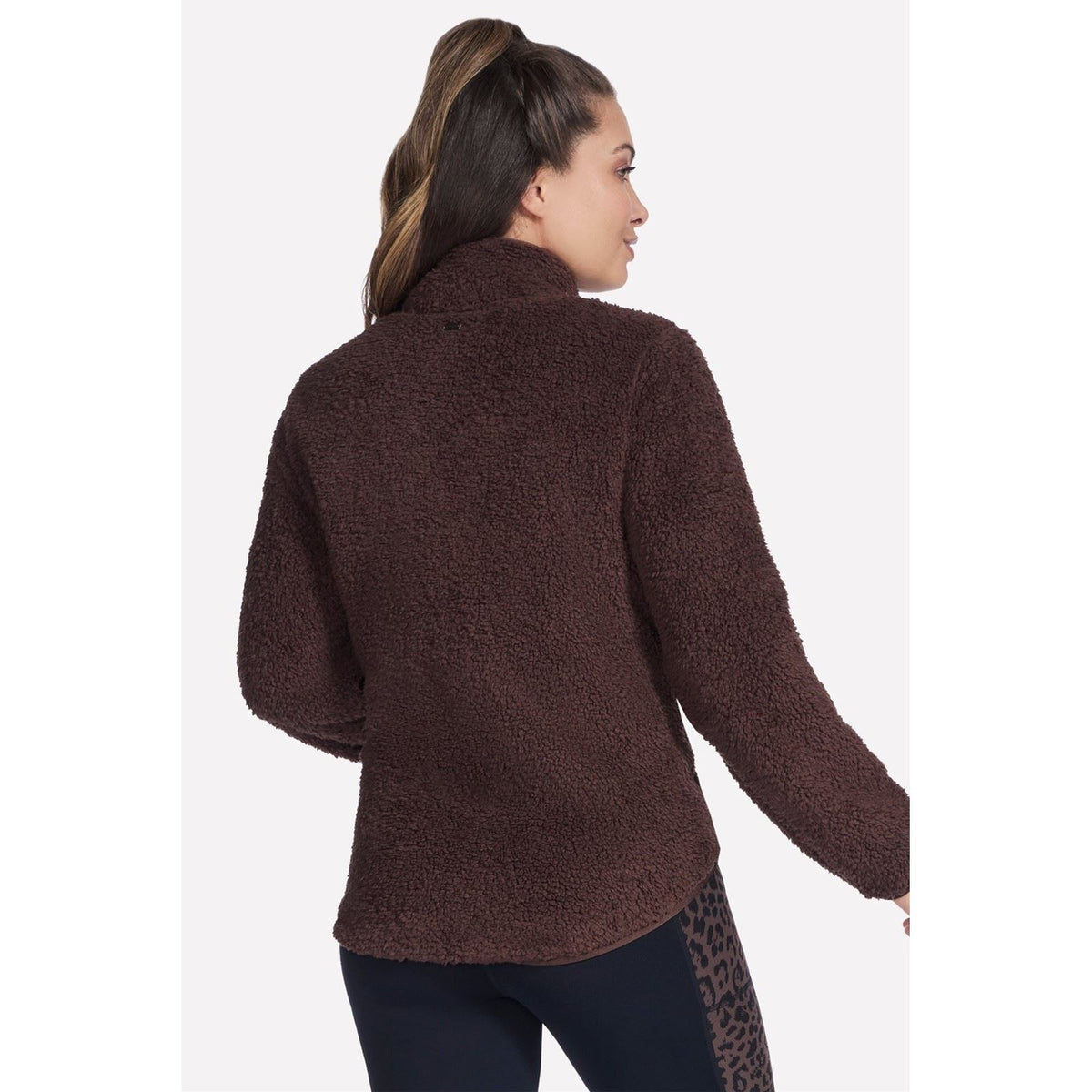 Skechers Skech-Sherpa Jacket Women's Brown Fleece Jackets