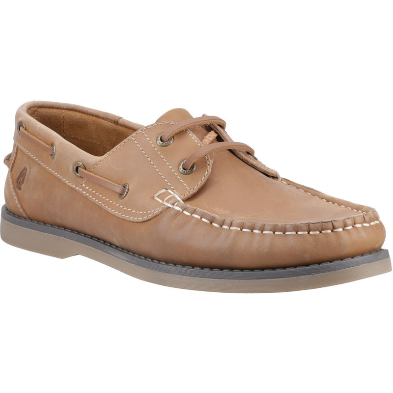 Hush Puppies Wilson Leather Men's Tan Boat Shoes