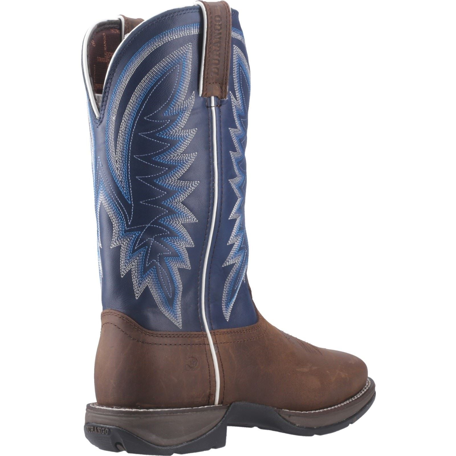 Durango Rebel Leather Men's Saddle Brown/Demin Blue Boots