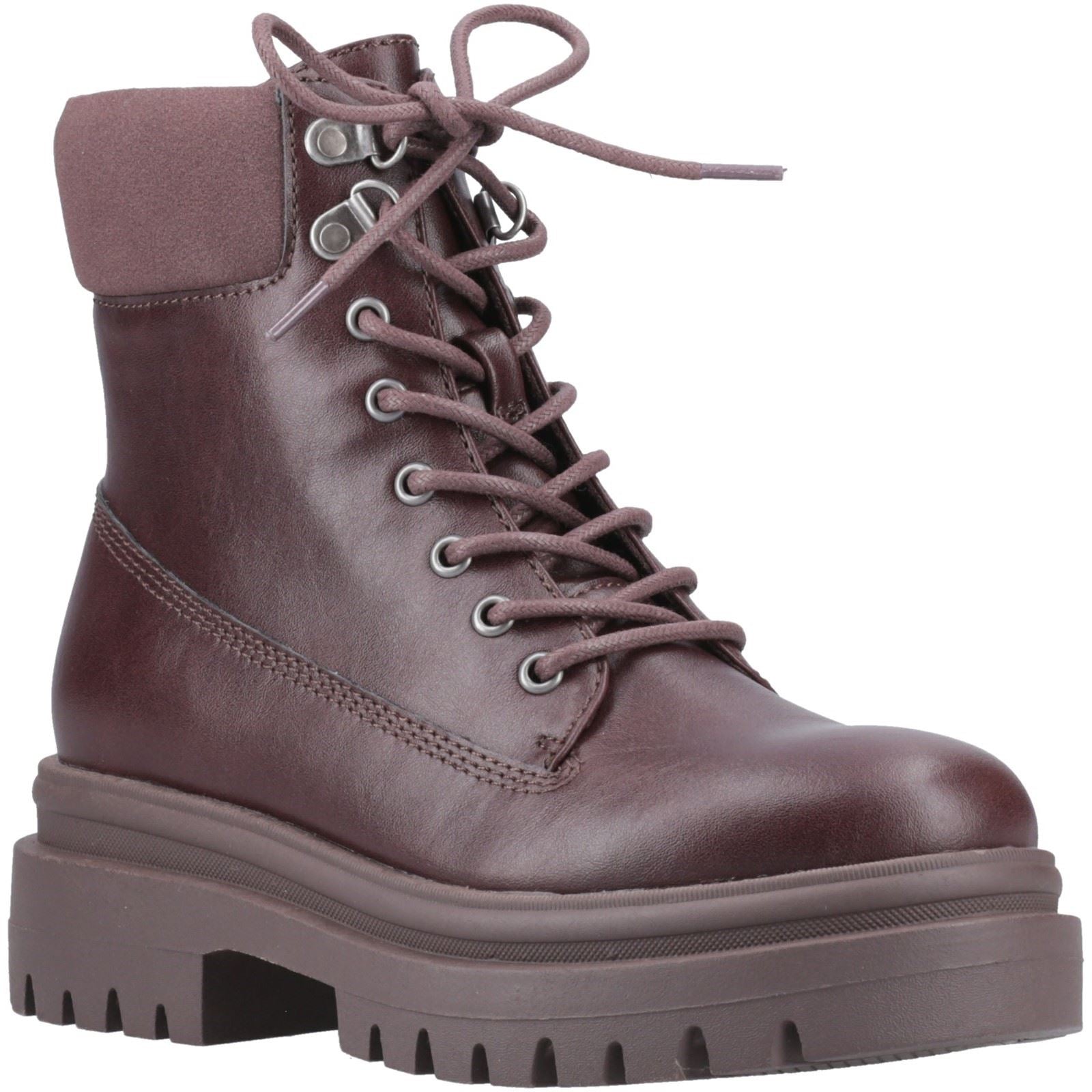 Rocket Dog Danie Faux Leather Women's Dark Brown Heeled Mid Calf Boots