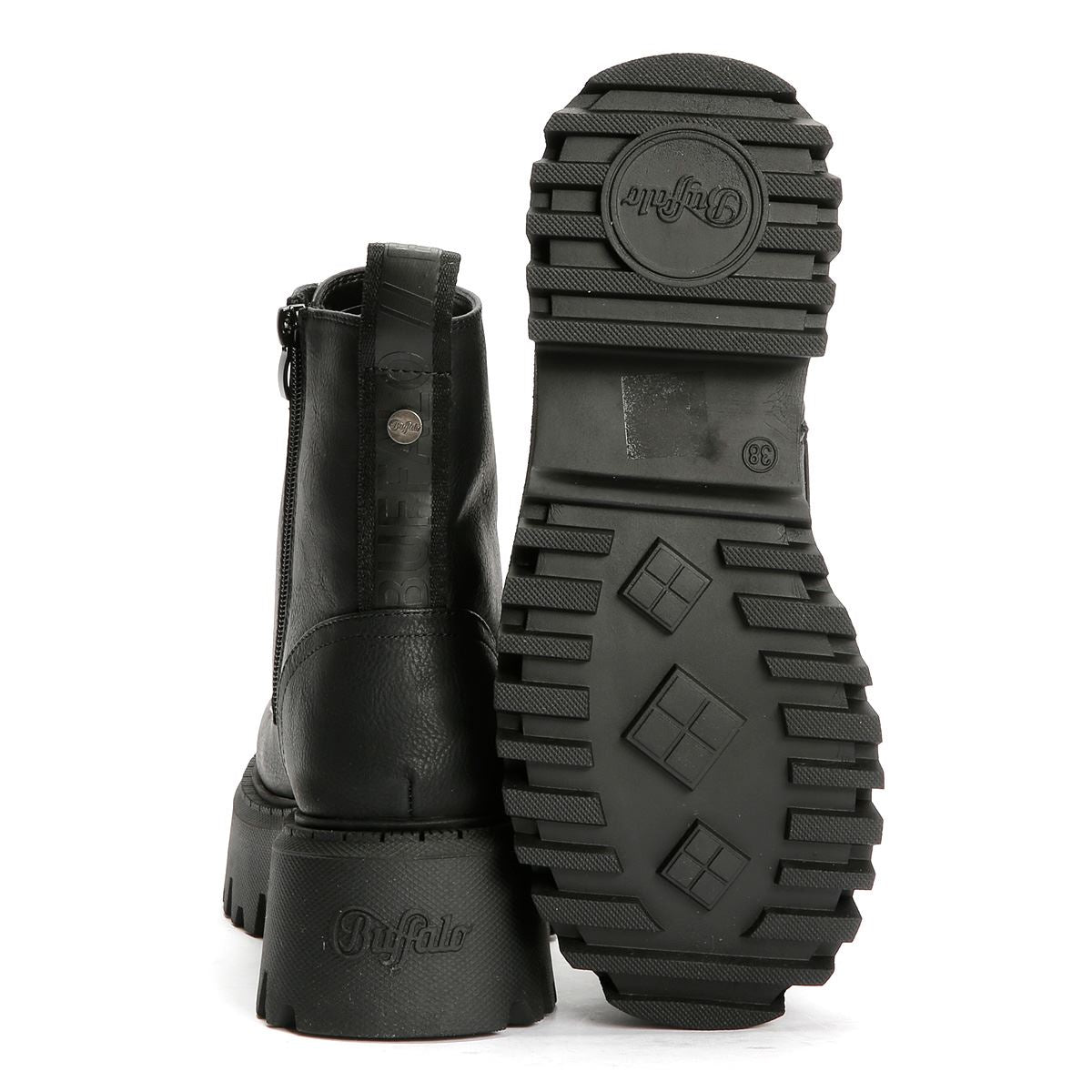 Buffalo Aspen Lace Up Warm Women's Black Boots