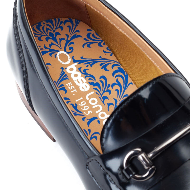 Base London Russo Leather Men's Black Loafers