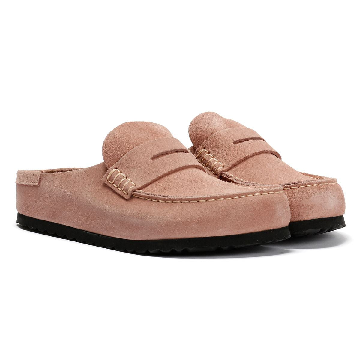 Birkenstock Naples Suede Women's Pink Clay Regular Clogs