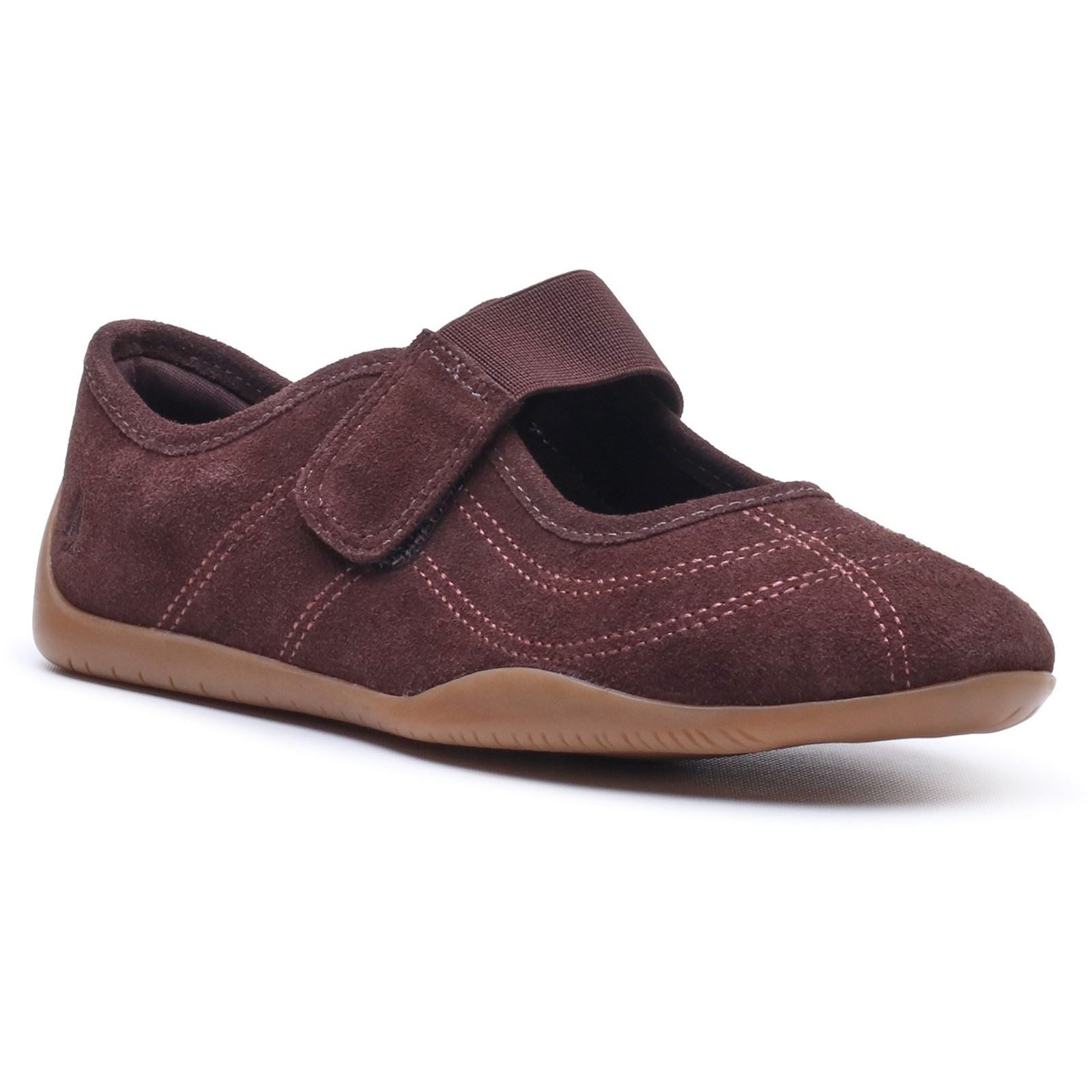 Hush Puppies Juno Sneakerina Leather Women's CHOCOLATE Flats