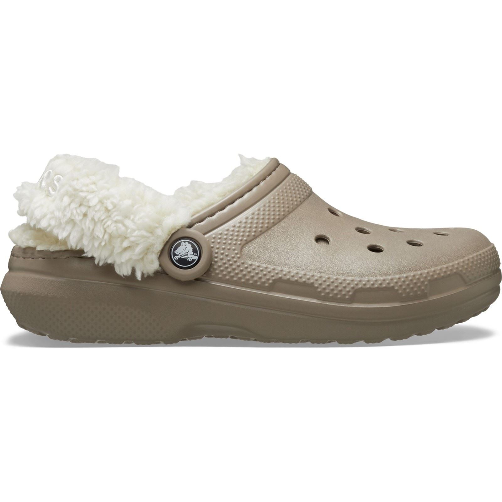 Crocs Classic Fleece Lined Textile Blend Mushroom Clogs
