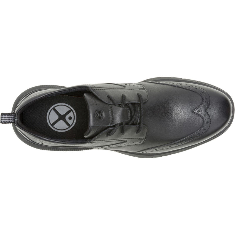 Hush Puppies Advance Leather Men's Black/Black Lace-Up Shoes