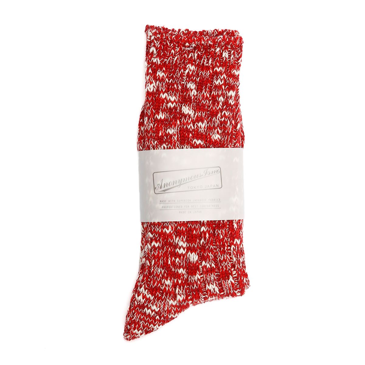 Anonymous Ism Classic Slub Crew Men's Red Socks