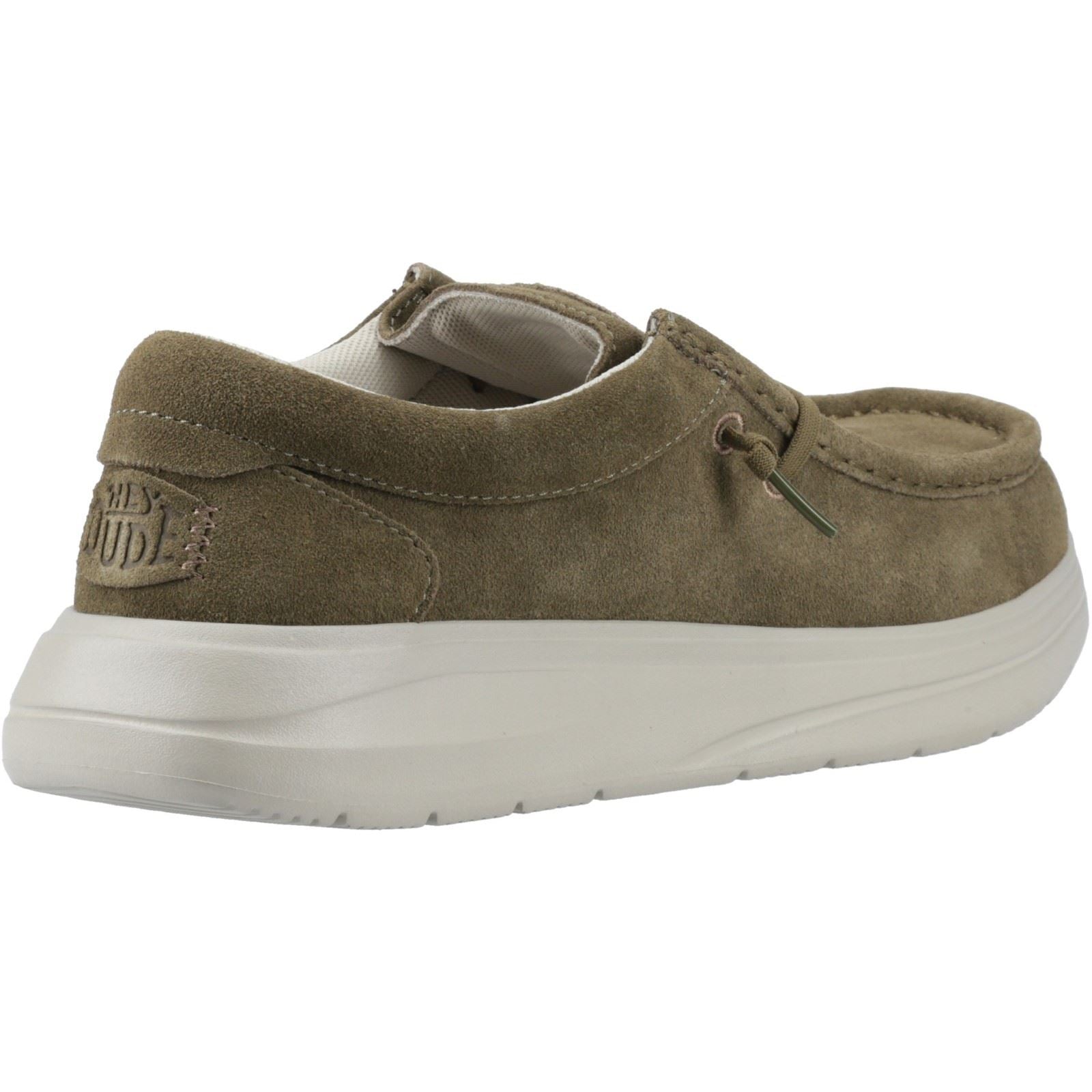 HEYDUDE Wally X Suede Suede Men's Dark Olive/Stone Grey Moccasins Shoes