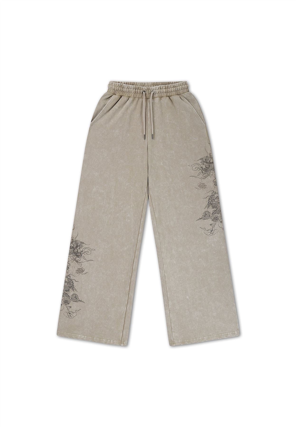 Ed Hardy Gothic Dragon Stone Wash Women's Grey Joggers