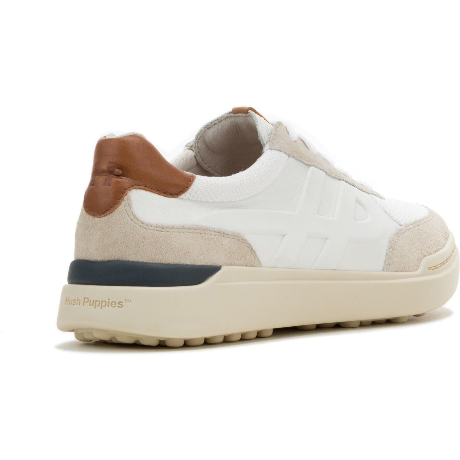 Hush Puppies Wes HP Sneaker Suede Men's White Trainers