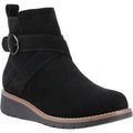 Hush Puppies Lyra Suede Women's Black Winter Ankle Boots