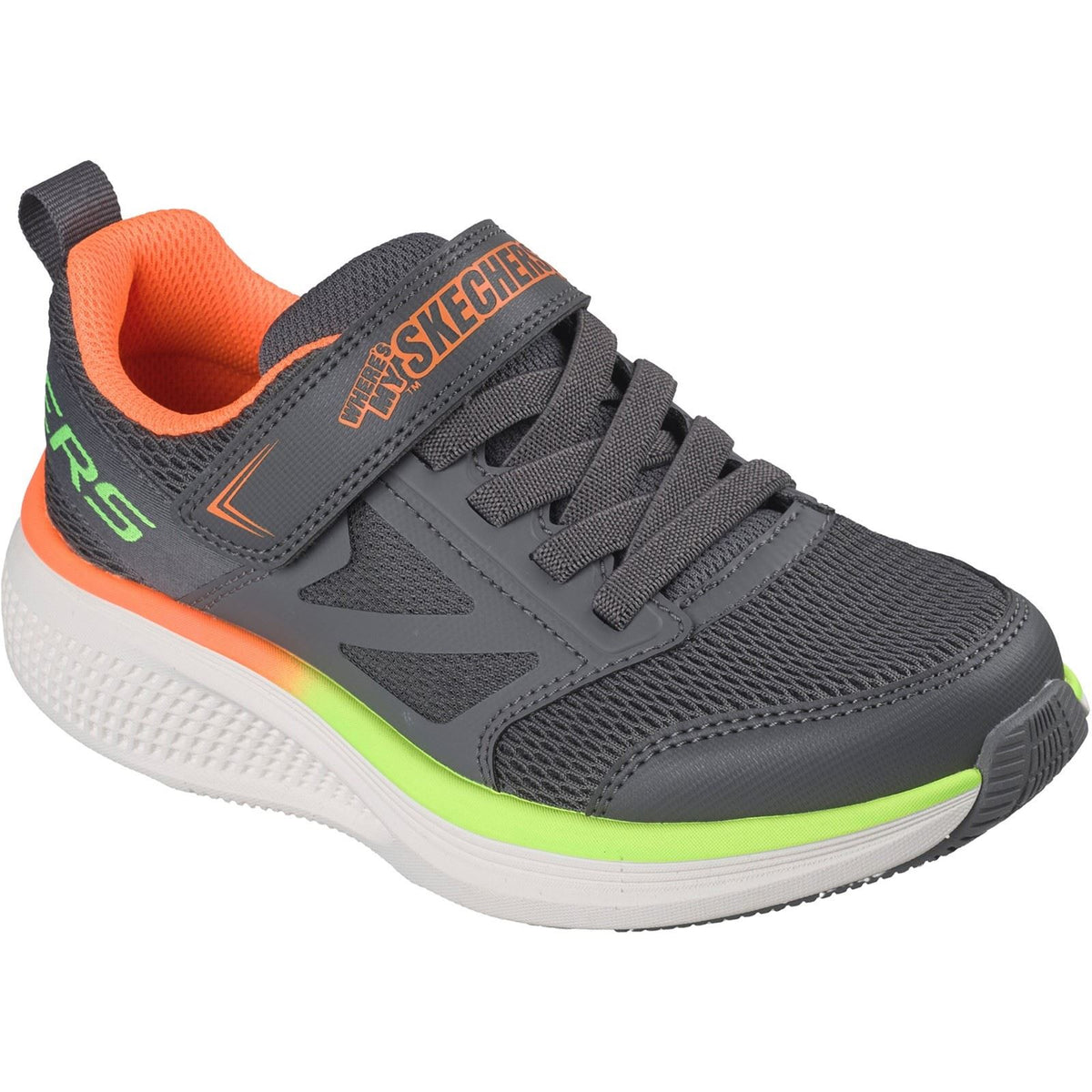 Skechers GO Run Elevate 2.0 Where's My Charcoal/Orange & Lime Trainers