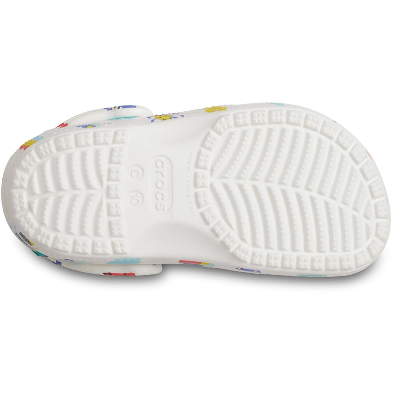 Crocs Classic Graphic Synthetic White/Multi Clogs