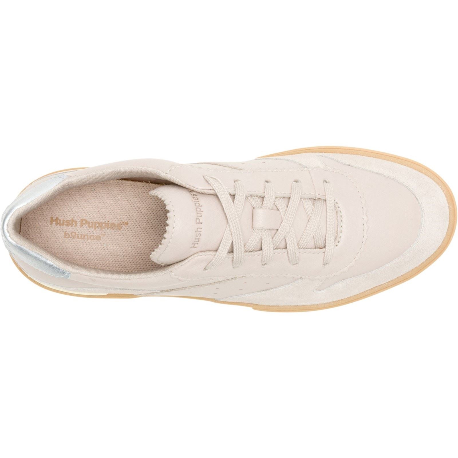 Hush Puppies Mae Leather Women's Taupe Trainers