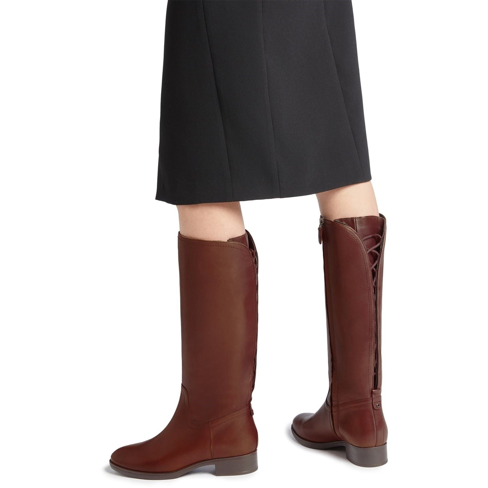 Geox D Felicity Leather Women's Brown Boots