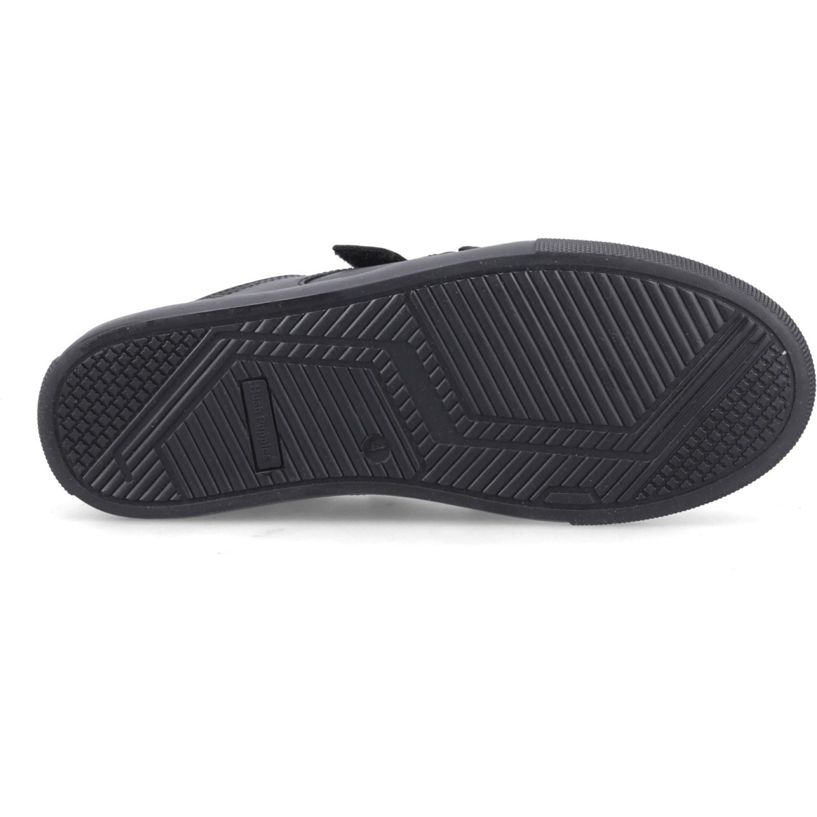 Hush Puppies Daxton Leather Boy's Black Trainers