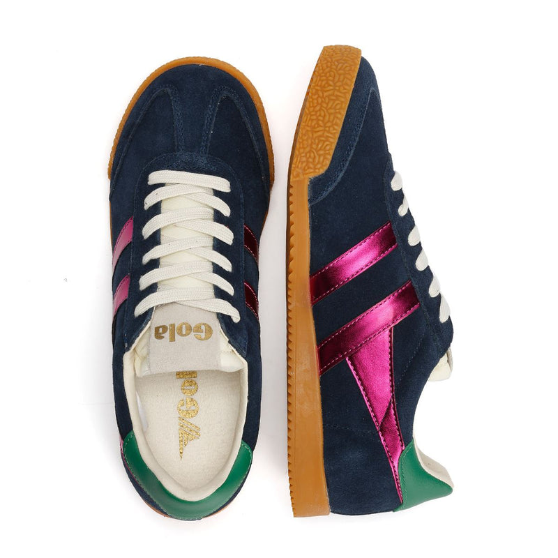 Gola Elan Glitz Suede Women's Navy/Fuchsia/Emerald Trainers