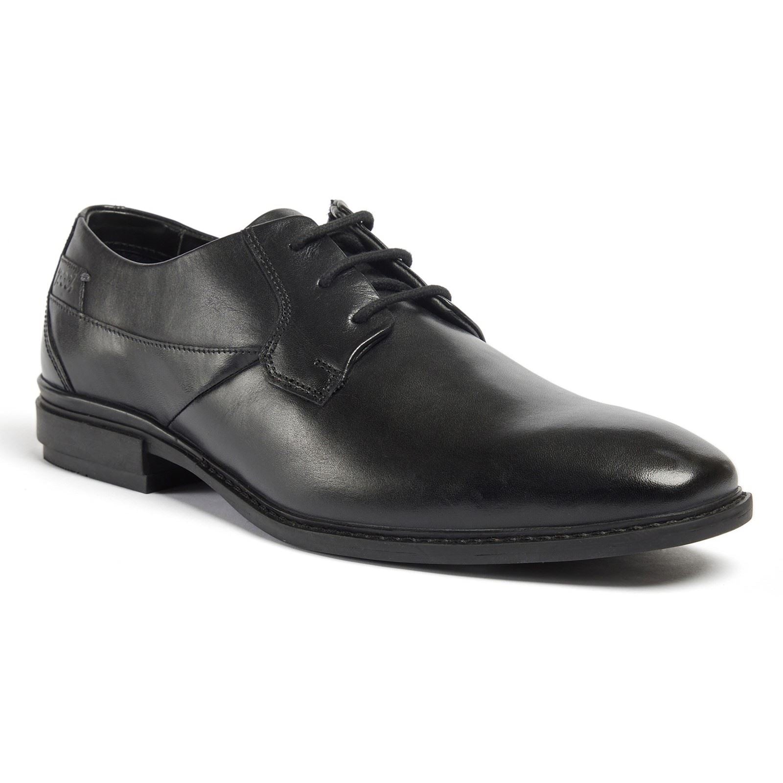 Pod Smyth Leather Men's Black Lace-Up Shoes