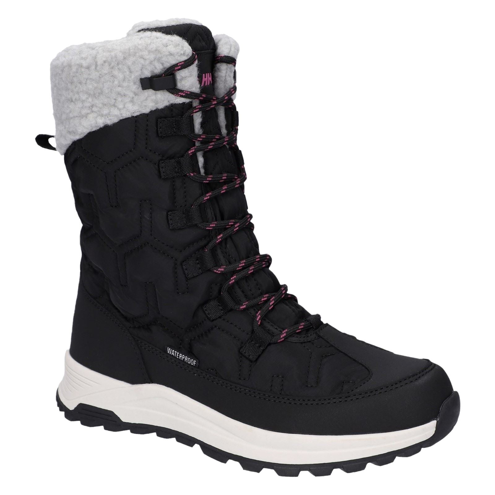 Hi-Tec Sophia Nylon Women's Jet Black/Festival Fuchsia Winter Ankle Boots