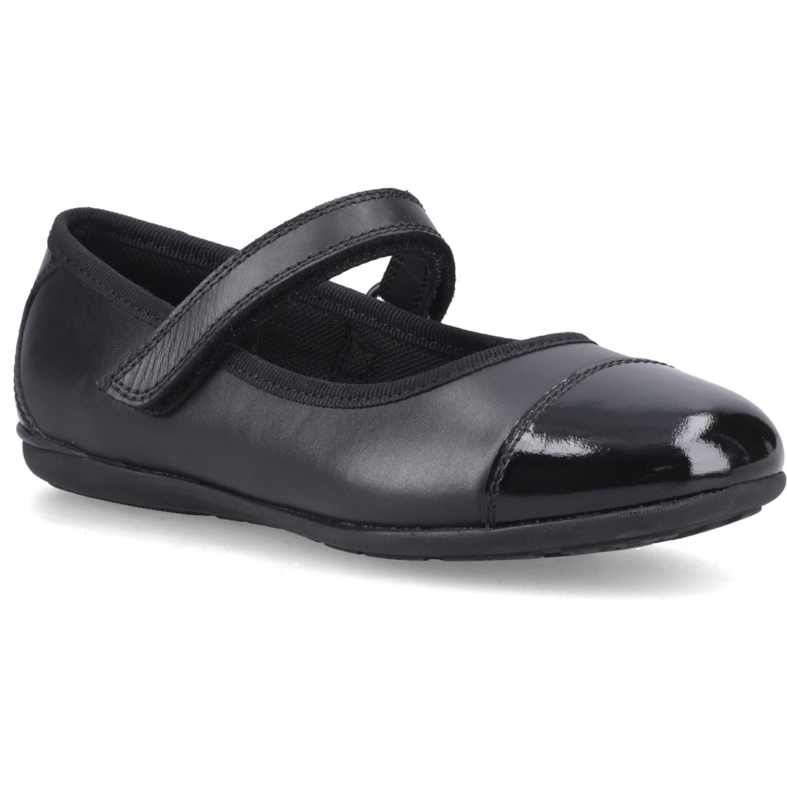 Hush Puppies Lottie Ballerina Leather Black Shoes