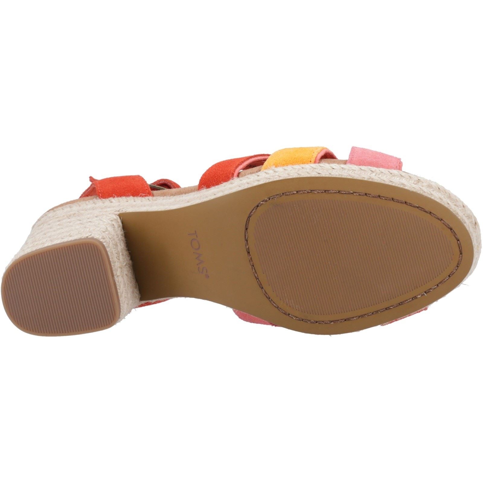 TOMS Majorca Strappy Leather Women's Flame Heels
