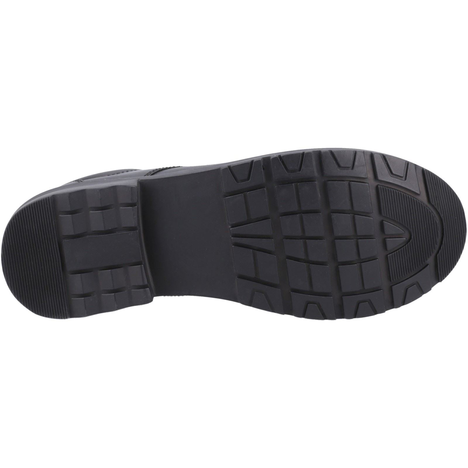 Hush Puppies Bruno Leather Youth Boy's Black Derby Shoes