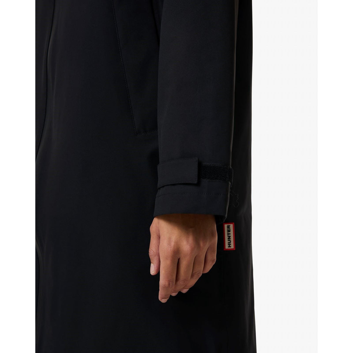 Hunter Originals Long Waterproof Jacket Women's Black Rain Jacket