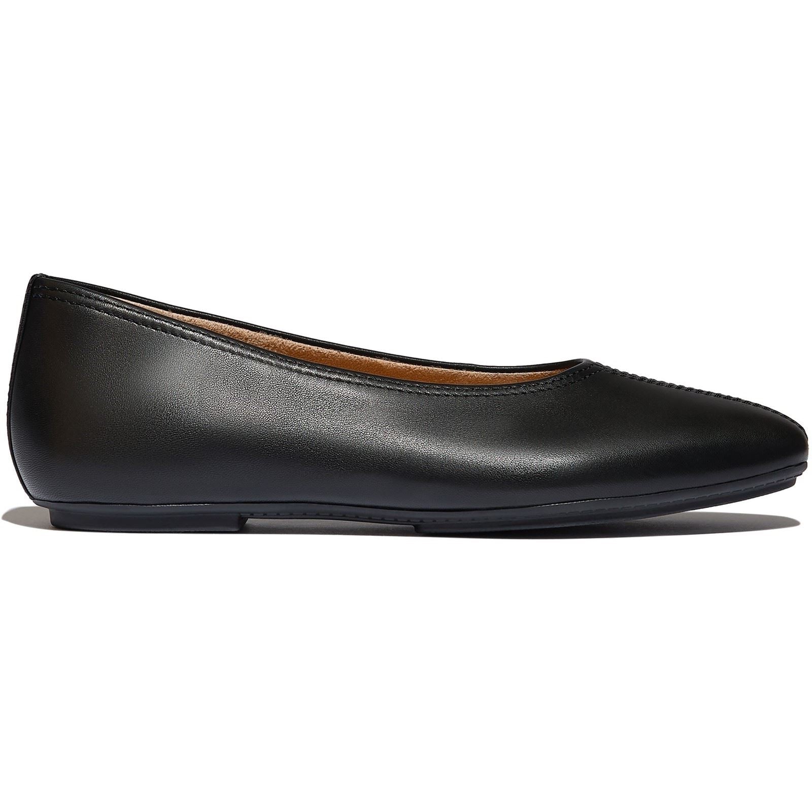 Fitflop Delicato High-Cut Leather Women's Black Flats