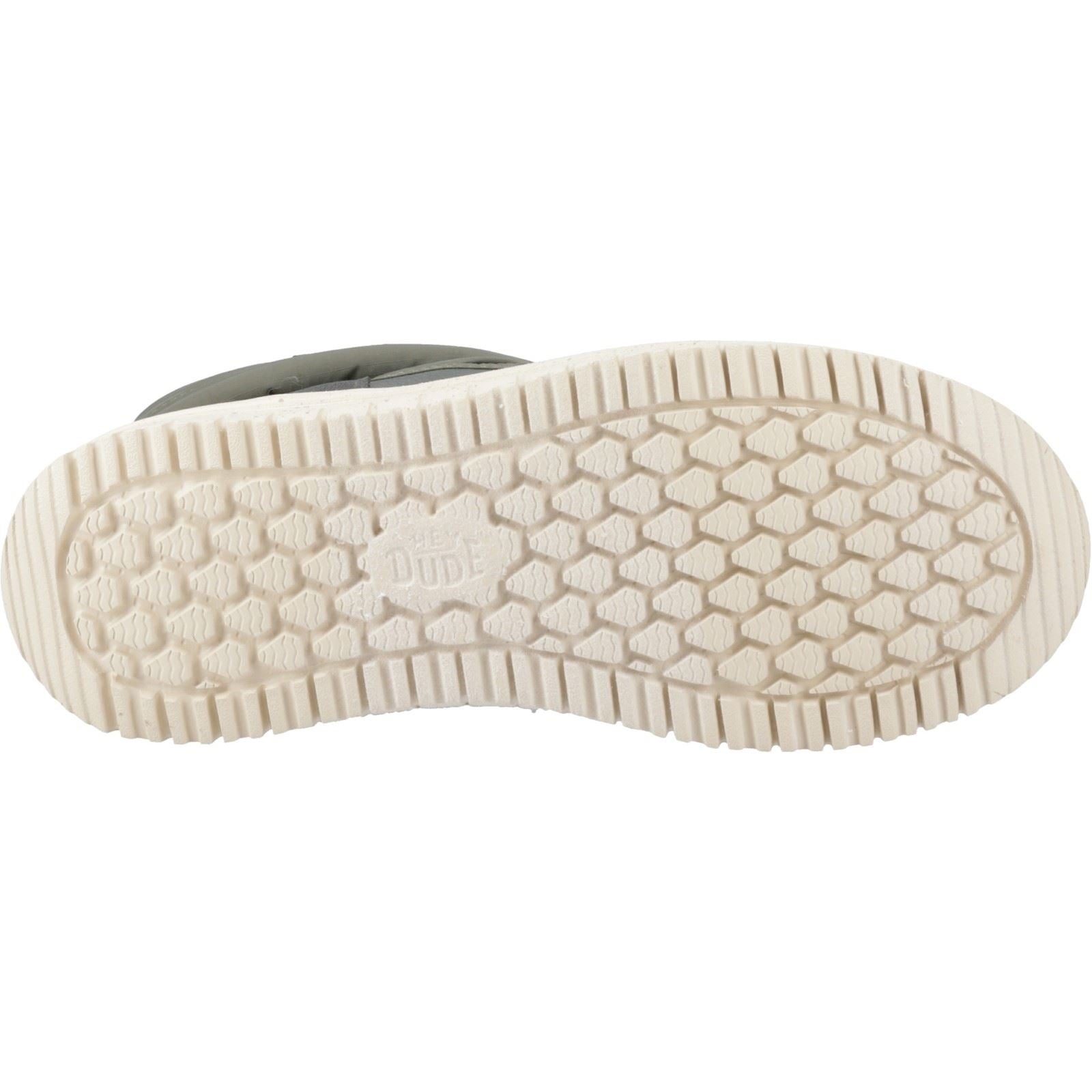 HEYDUDE Camden Cuff Nylon Quilt Nylon Women's Dark Olive Winter Ankle Boots